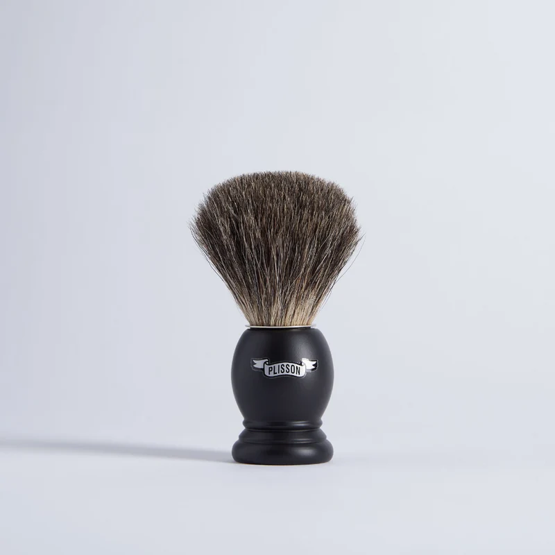 Blaireau Hêtre Noir Pur Gris