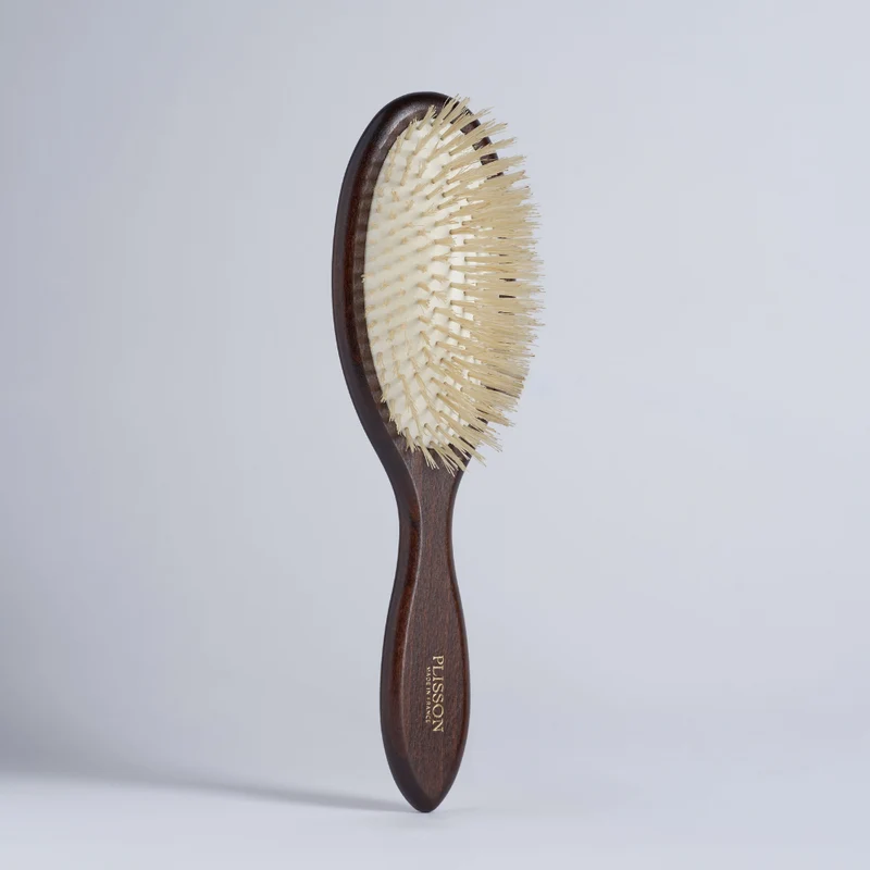 Brosse Pneumatique Soies Blanches Grand Modèle 100% Sanglier