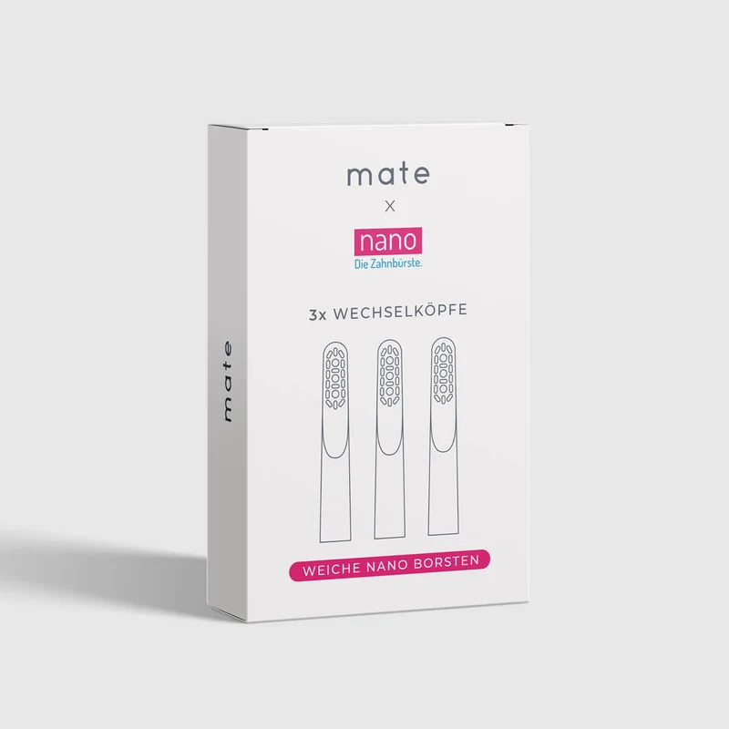 3 testine intercambiabili in setole nano