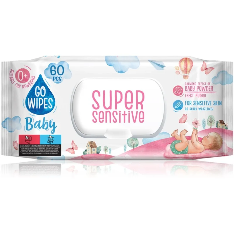 Gowipes Super Sensitive Salviette Detergenti 0+ 60 pz — Prodotti Bimbi
