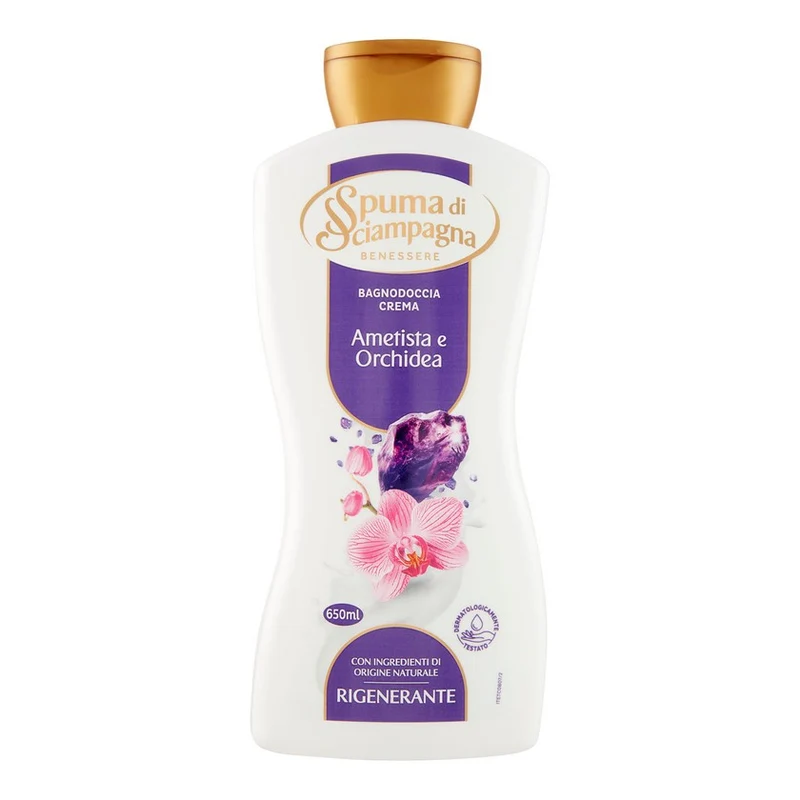 Spuma di sciampagna Bagnodoccia Crema Ametista E Orchidea 650 ml — Bagnoschiuma