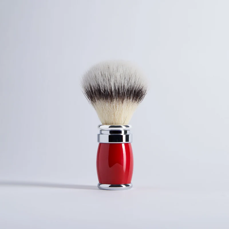 Blaireau laqué en fibre synthétique "Blanc de Haute Montagne"