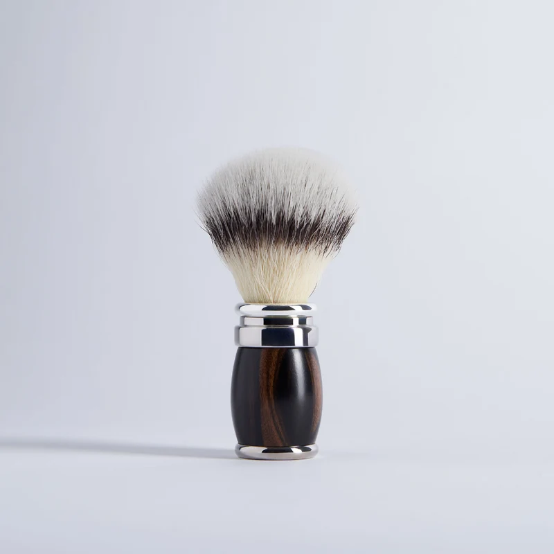 Blaireau ébène de Macassar fibre "Blanc Haute Montagne"