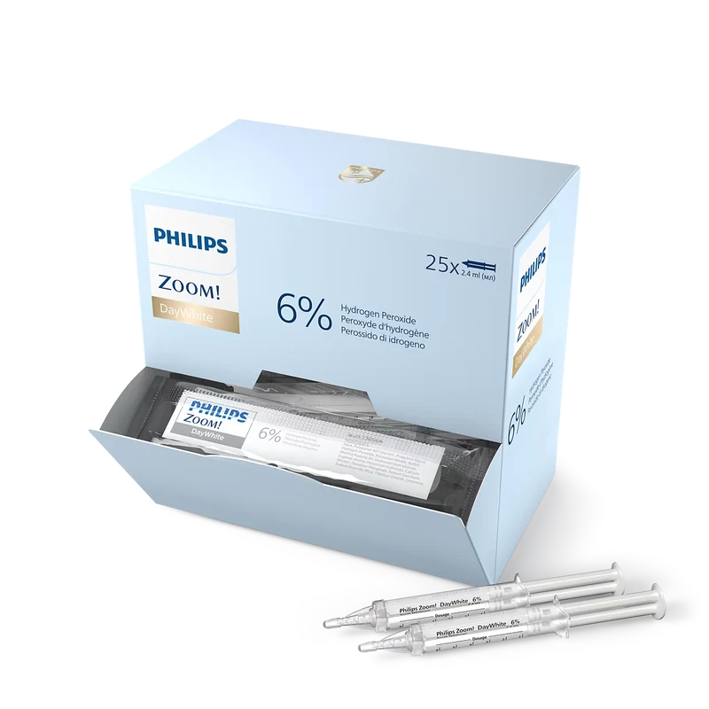 Philips Day White Zoom – Kit Dispenser 25 Siringhe Monodose | Sbiancamento Dentale 6% H₂O₂