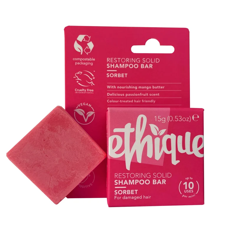 ETHIQUE Mini 15g Solid Shampoo Bar Restoring - Sorbet