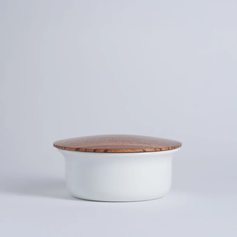 Bol à Barbe avec Savon et Couvercle Zebrano
