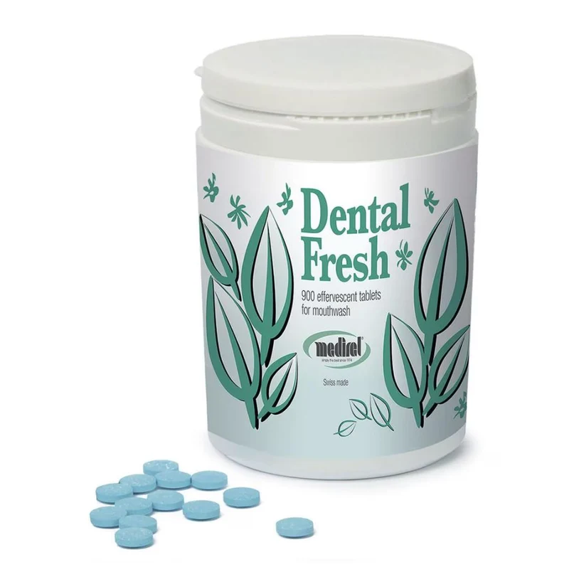 Dental Fresh Medirel – Compresse Effervescenti Rinfrescanti per Risciacquo Orale (900 cpr)