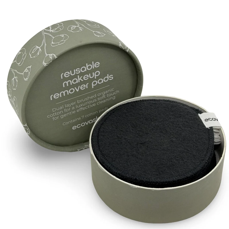 Ecovask Reusable Makeup Remover Pads 7 Pack Dark Grey
