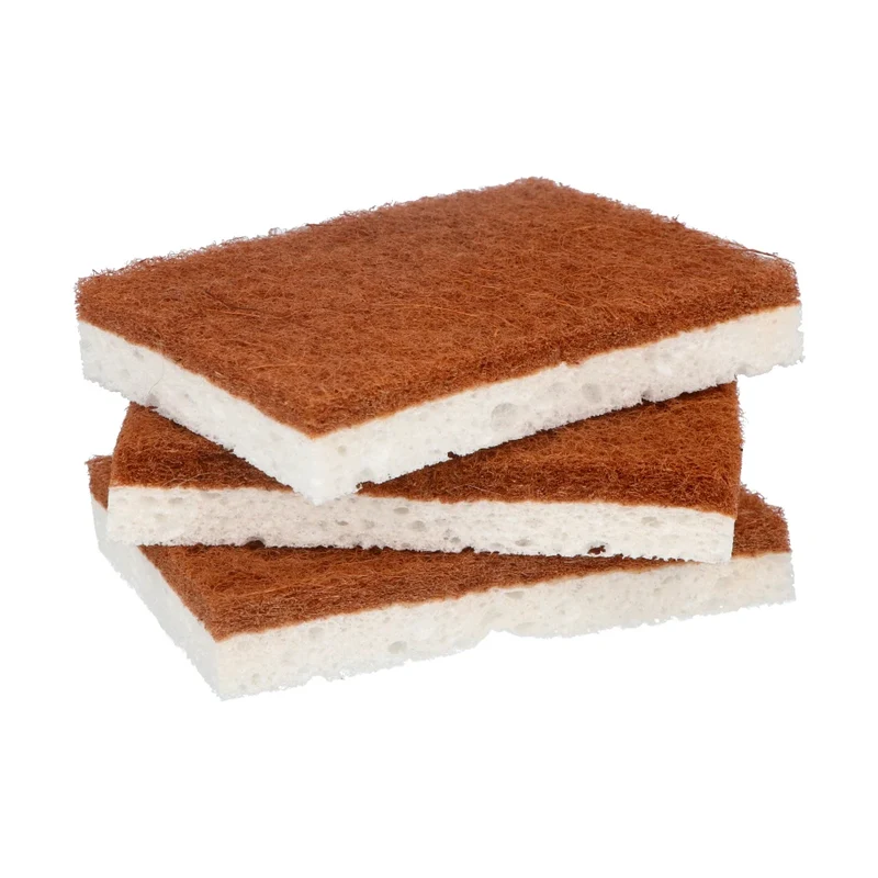 Green Essentials Cellulose Sponge & Coconut Scrubber - 3 Pack
