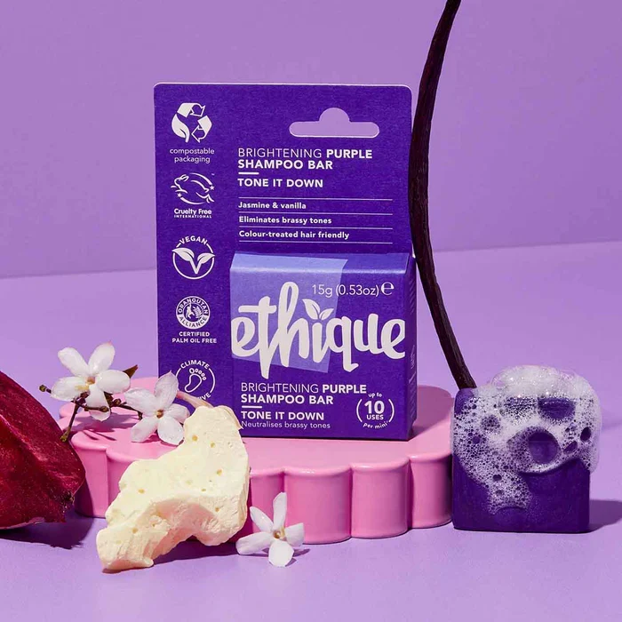 ETHIQUE Mini 15g Solid Shampoo Bar Purple - Tone It Down