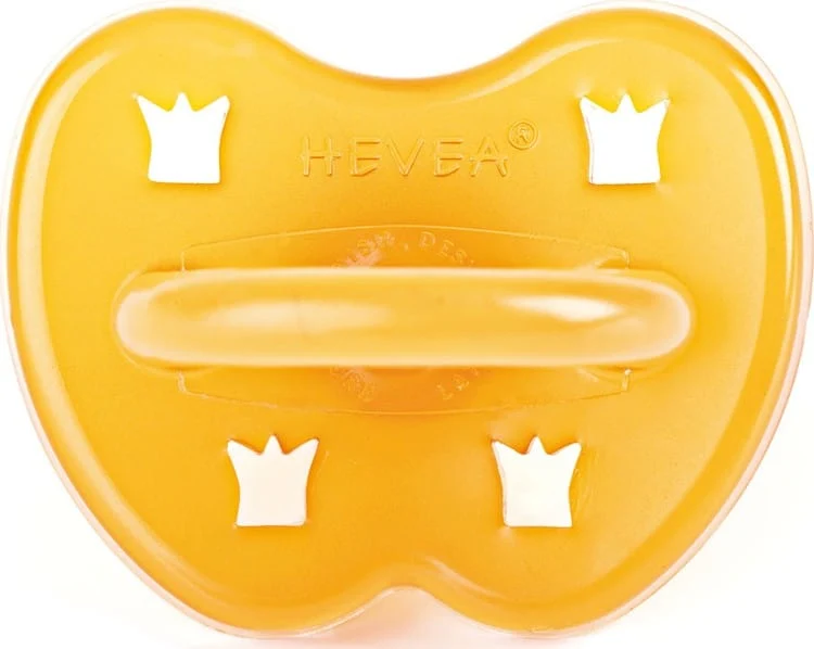 Hevea Natural Rubber Dummy Soother - Rounded 3 months+ Crown