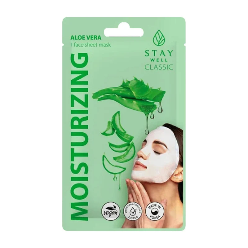 Stay well Maschera Viso In Tessuto Nutriente All'aloe Vera 1 unità — Maschera viso tessuto