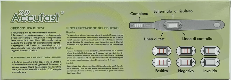 Test di Ovulazione LH Accufast – One Step per Monitoraggio Fertilità