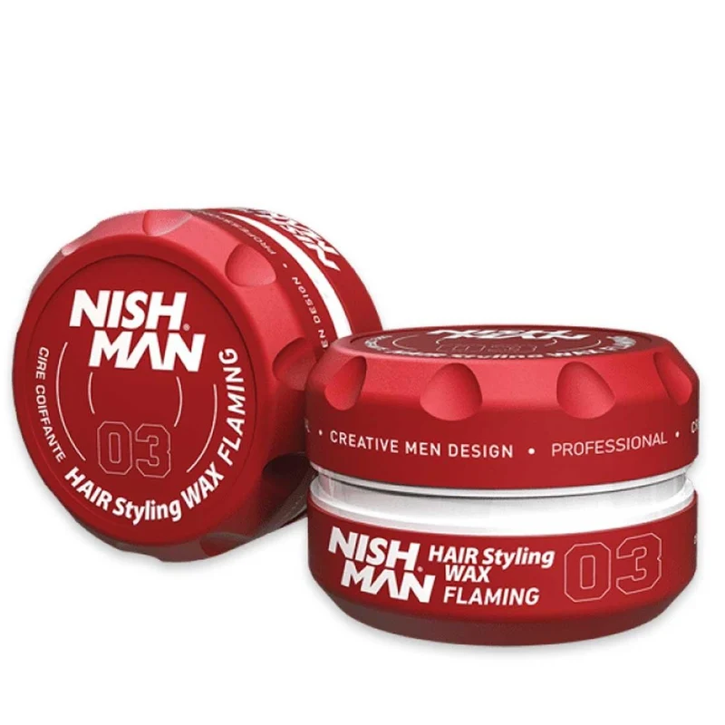 Nishman Aqua Hair Styling Wax 03 Flaming 150 ml — Cera capelli