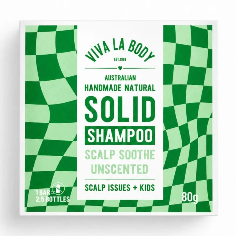 Viva La Body Shampoo Bar - Scalp Soothe Fragrance Free (Sensitive & Kids) 80g