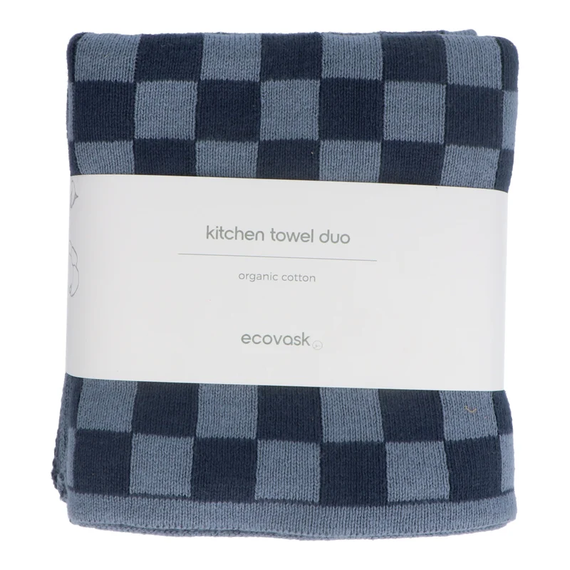 Ecovask Tea Towel Duo Organic Cotton