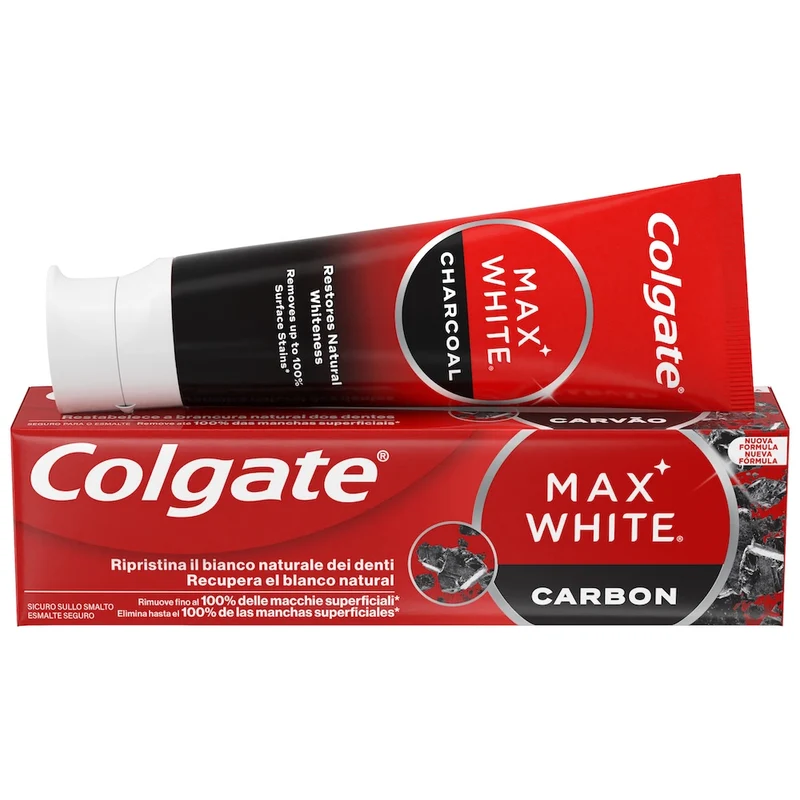 Colgate Maxi White Carbon Dentifricio Sbiancante 75ml — Dentifricio