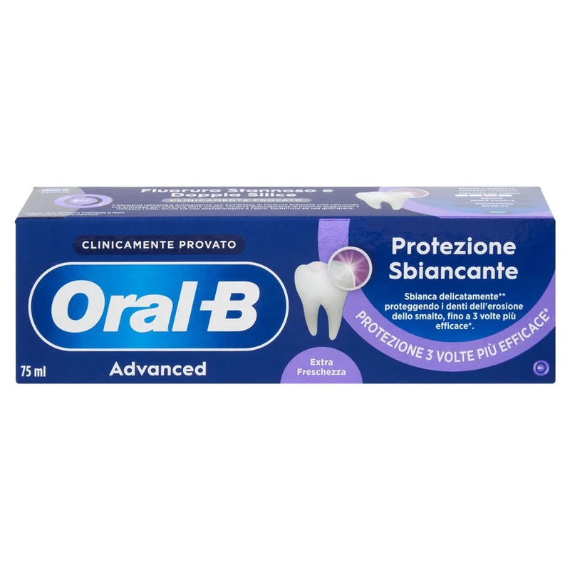 Oral B Advanced Dentifricio Protezione Sbiancante Extra Freschezza 75 ml — Dentifricio