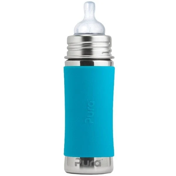 Pura Kiki Stainless Steel Infant Bottle 325ml - Aqua V2