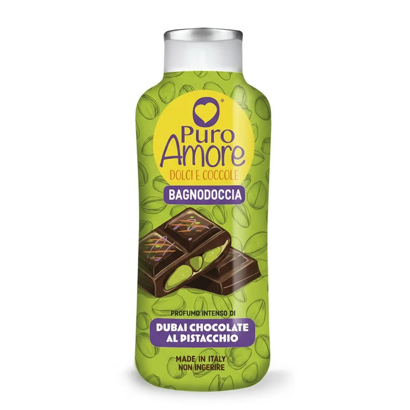 Puro Amore Dubai Chocolate Al Pistacchio Bagnoschiuma 650 ml — Bagnoschiuma
