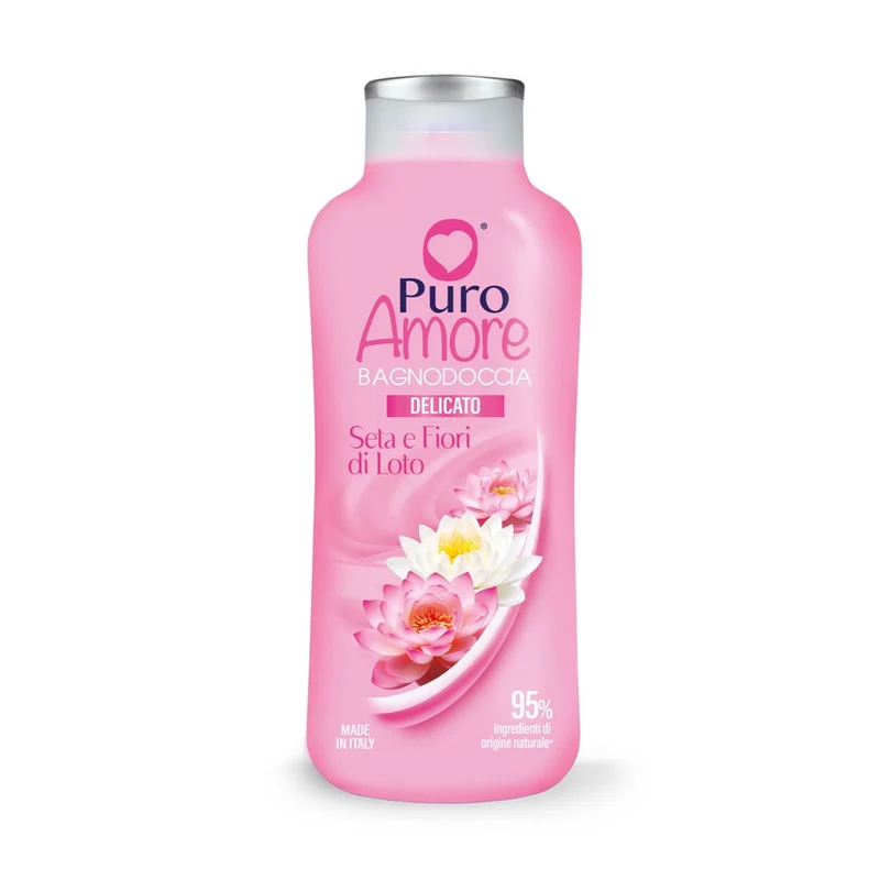 Puro amore Seta E Fiori Di Loto Bagno Doccia 650 ml — Bagnoschiuma