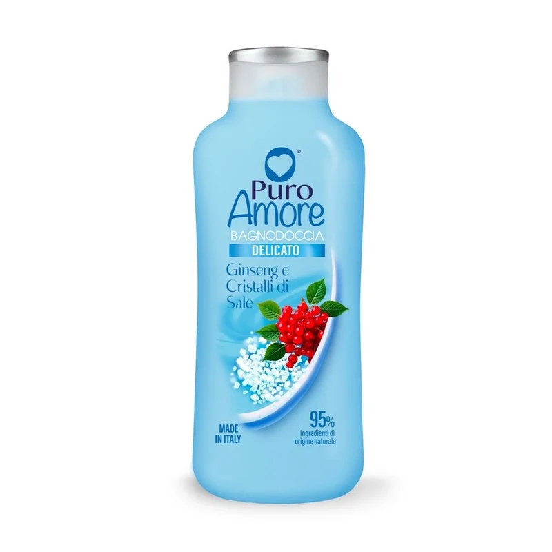 Puro amore Ginseng E Cristalli Di Sale Bagno Doccia 650 ml — Bagnoschiuma