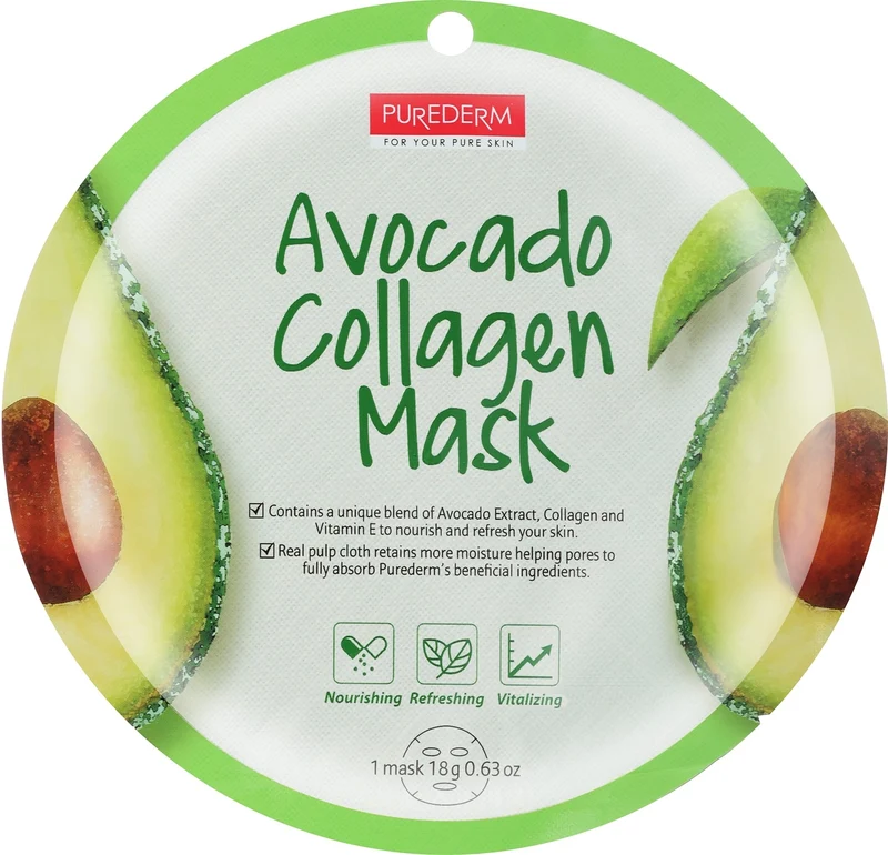 Purederm Avocado Collagene 18 g — Maschera Viso