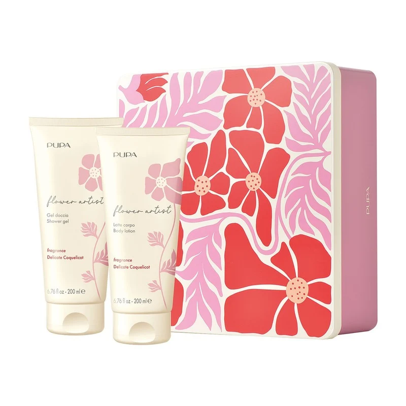 Pupa Flower Artist Kit Delicate Coquelicot Latte Doccia 200 ml + Latte Corpo 200 ml — Set Corpo