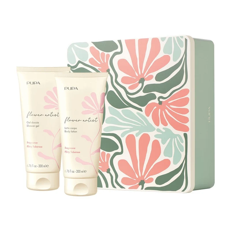 Pupa Flower Artist Kit Flirty Tuberose Latte Doccia 200 ml + Latte Corpo 200 ml — Set Corpo