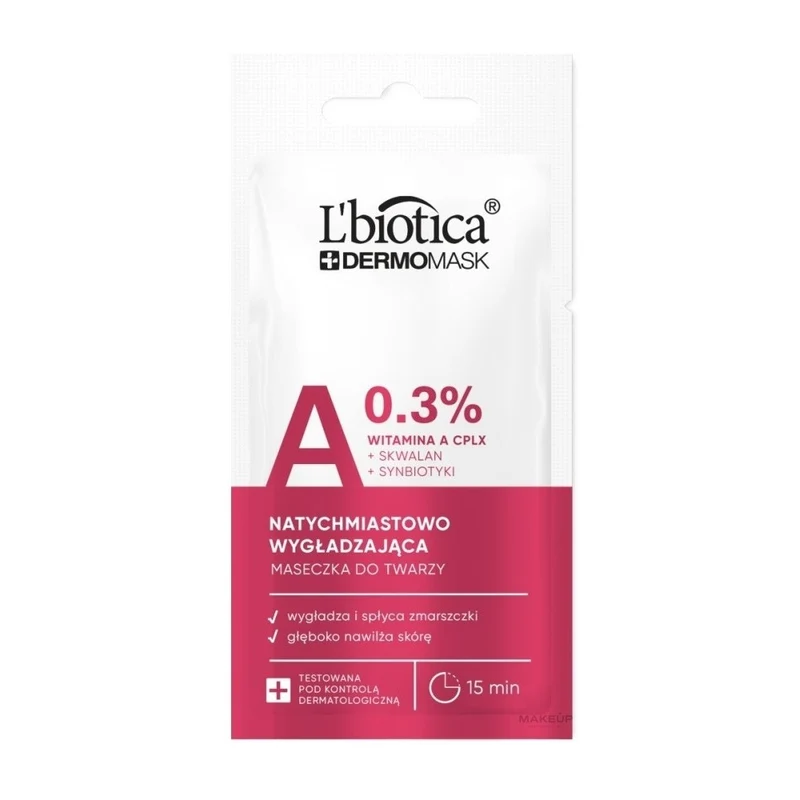 L'biotica DermoMask A 0,3% Maschera lisciante viso 8 ml — Maschera viso