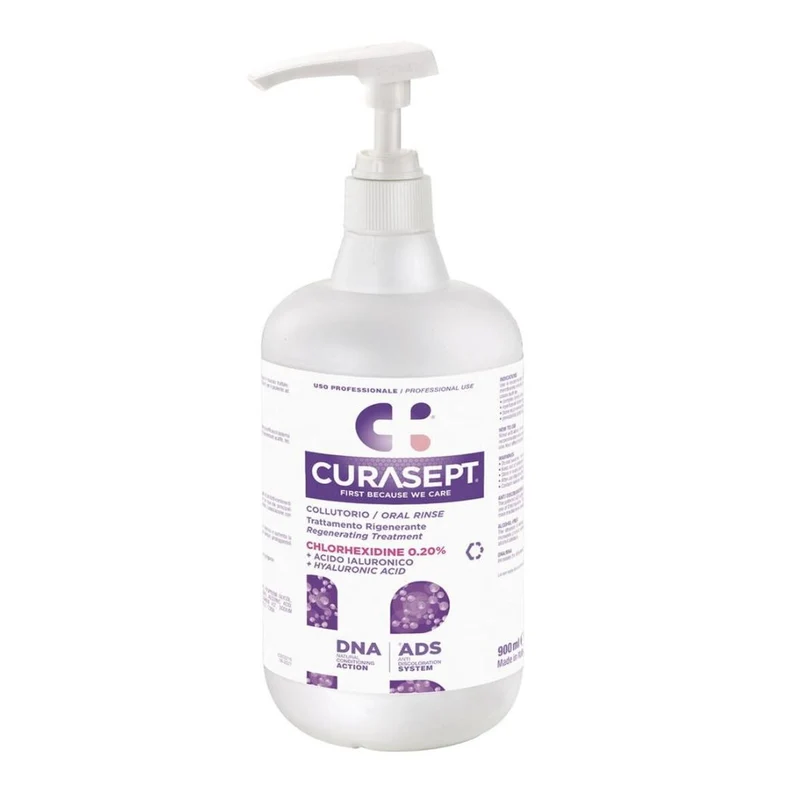 Curasept ADS DNA 0,20% Collutorio Rigenerante con Acido Ialuronico | 4x900ml + 2 Dispenser