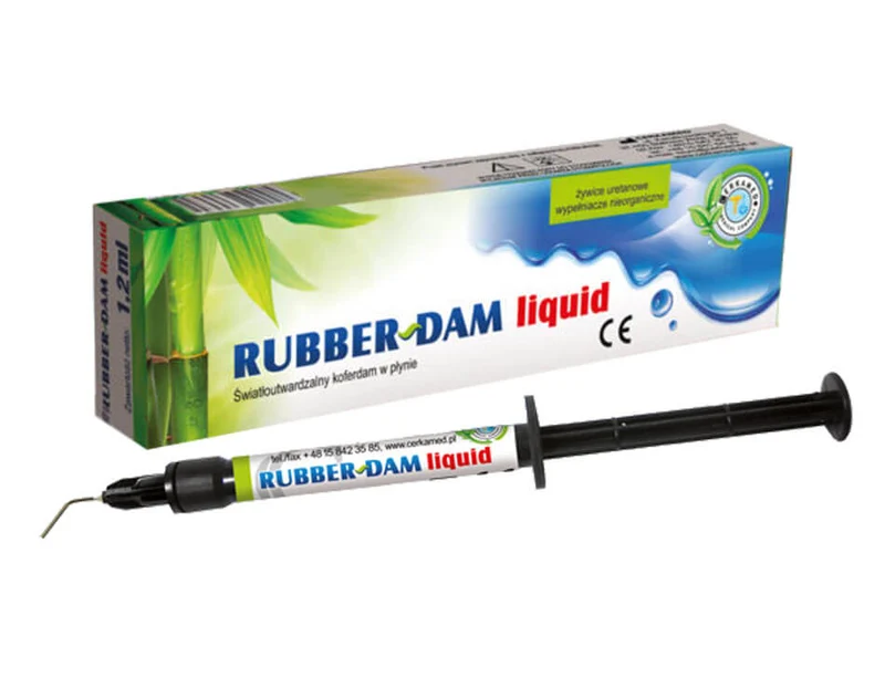 Rubber Dam Liquid Diga Liquida Fotopolimerizzabile | Siringa 1,2ml | Cerkamed