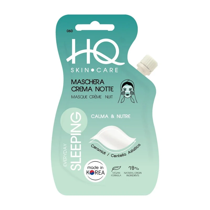 Hq Cosmetique Maschera Crema Notte Idratante E Nutriente Con Ceramidi E Centella Asiatica 25 ml — Maschera notte
