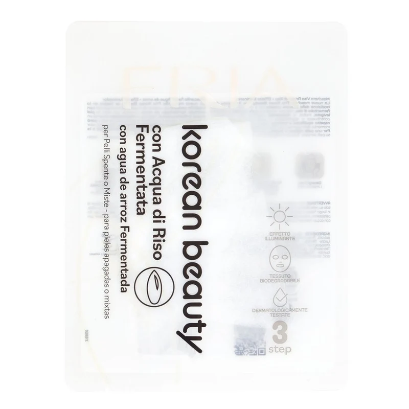 Fria Maschera Viso Acqua di Riso Fermentata Pelli Spente o Miste 1 pz — Maschera Viso