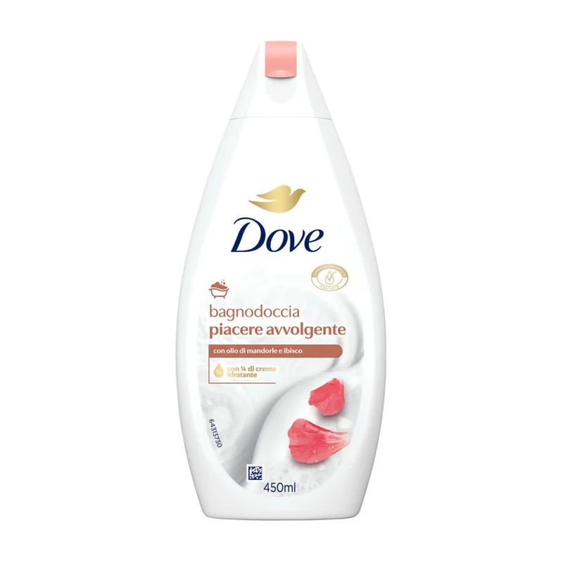 Dove Bagnodoccia Piacere Avvolgente Olio Di Mandorle E Ibisco 450 ml — Bagnoschiuma