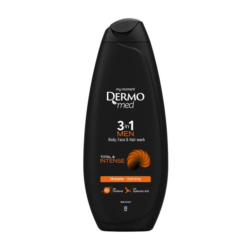 Dermomed Bagnodoccia Men 3in1 Body, Face, Hair Total & Intense 250 ml — Gel doccia
