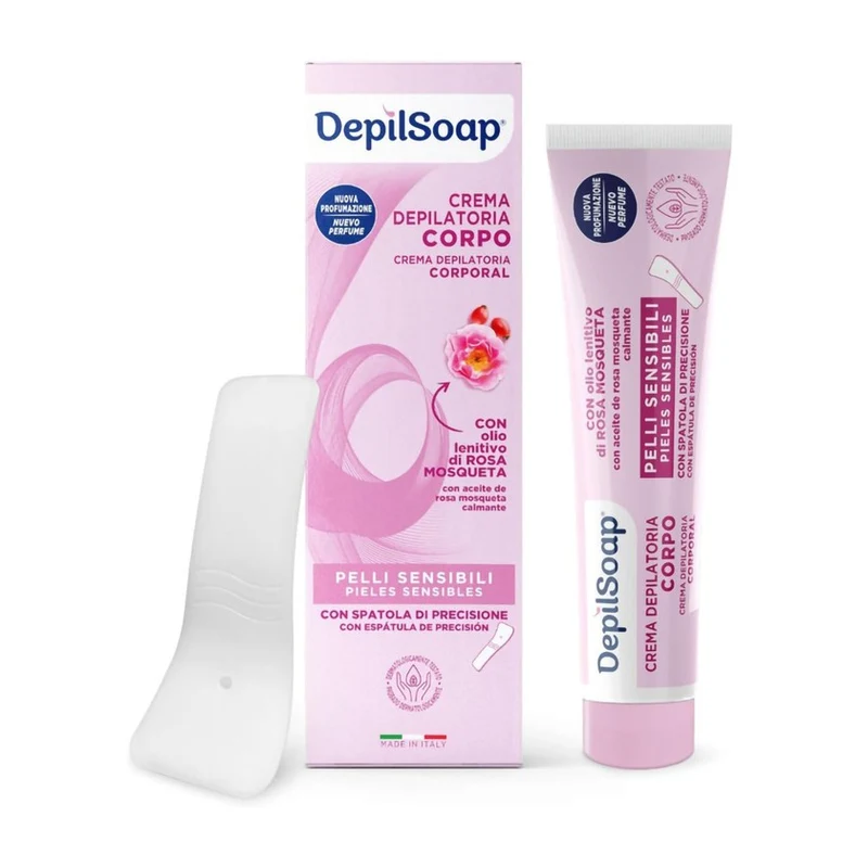 Depilsoap Crema Depilatoria Corpo Con Spatola Pelli Sensibili 150 ml — Strisce depilatorie