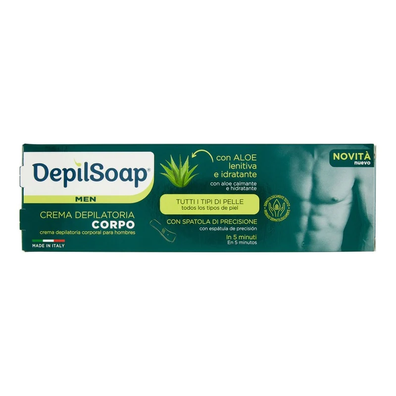 Depilsoap Crema Depilatoria Corpo Tutti I Tipi Di Pelle + Spatola 150 ml — Crema depilatoria