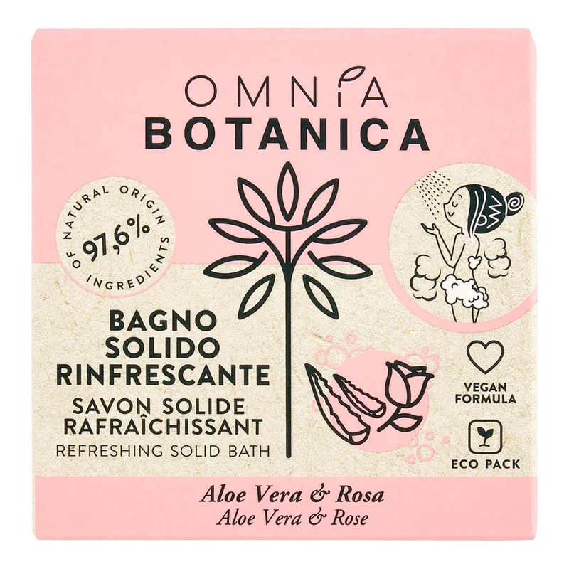 Omnia Bagno Solido Aloe Vera & Rosa 100 gr — Sapone solido