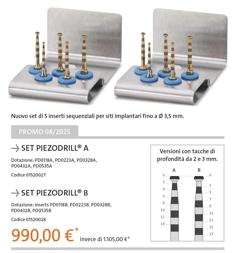 Set Piezodrill 5pz Mectron
