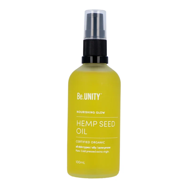 Biome Be.UNITY 100% Hemp Seed Face & Body Oil - 100ml | Certified Organic, Glass Bottle
