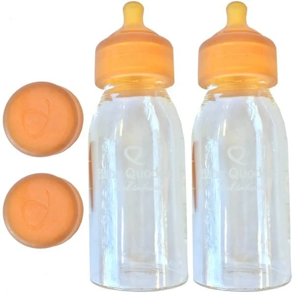 Baby Quoddle Glass Baby Bottle Gift Pack - Medium Flow 300ml