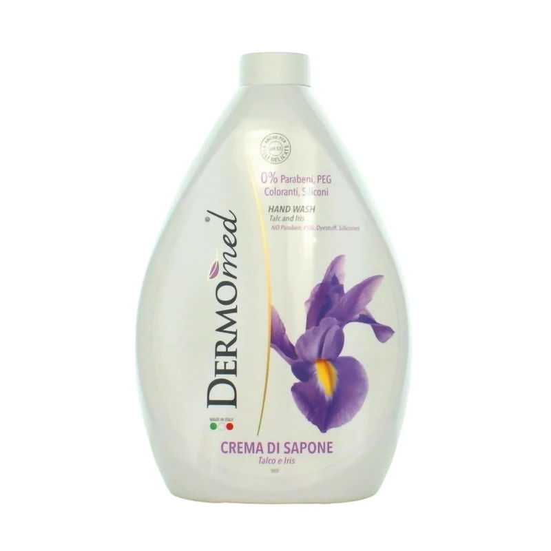Dermomed Crema Di Sapone Liquido Mani Talco E Iris Ricarica 1000 ml — Sapone liquido