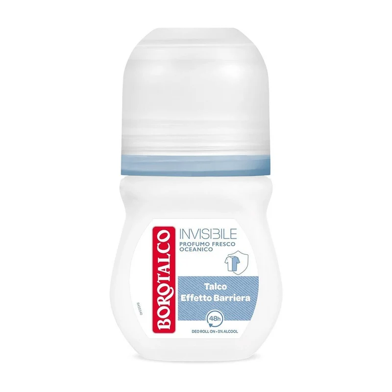 Borotalco Deo Roll-On Invisible Fresco talco effetto barriera 50 ml — Deodorante roll-on