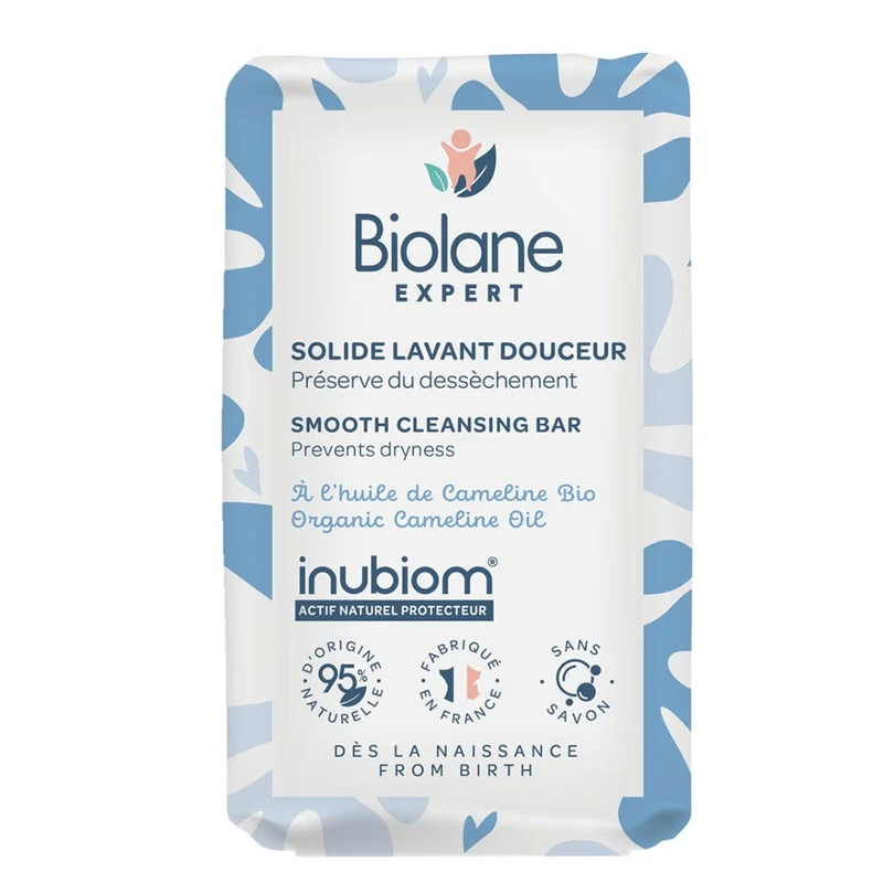 Biolane Expert Olio di Camelina Biologico 75 g — Sapone Solido Delicato