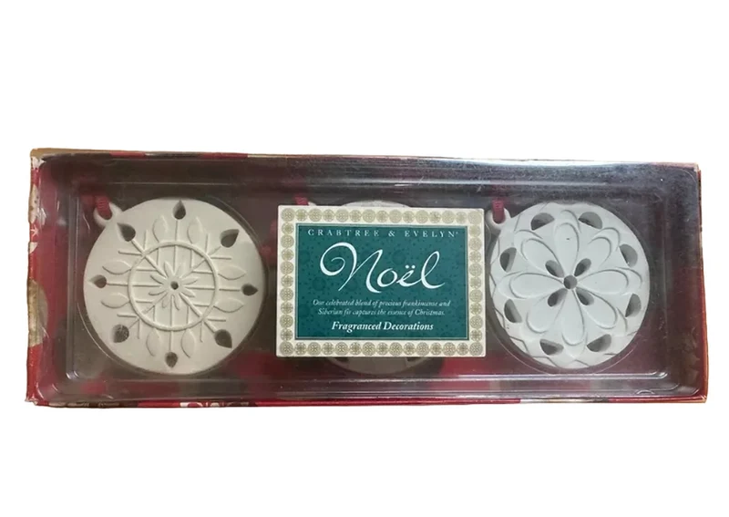 Crabtree & Evelyn Set Trio Christmas Decoration Room Air Freshener 3 pezzi — Set sapone