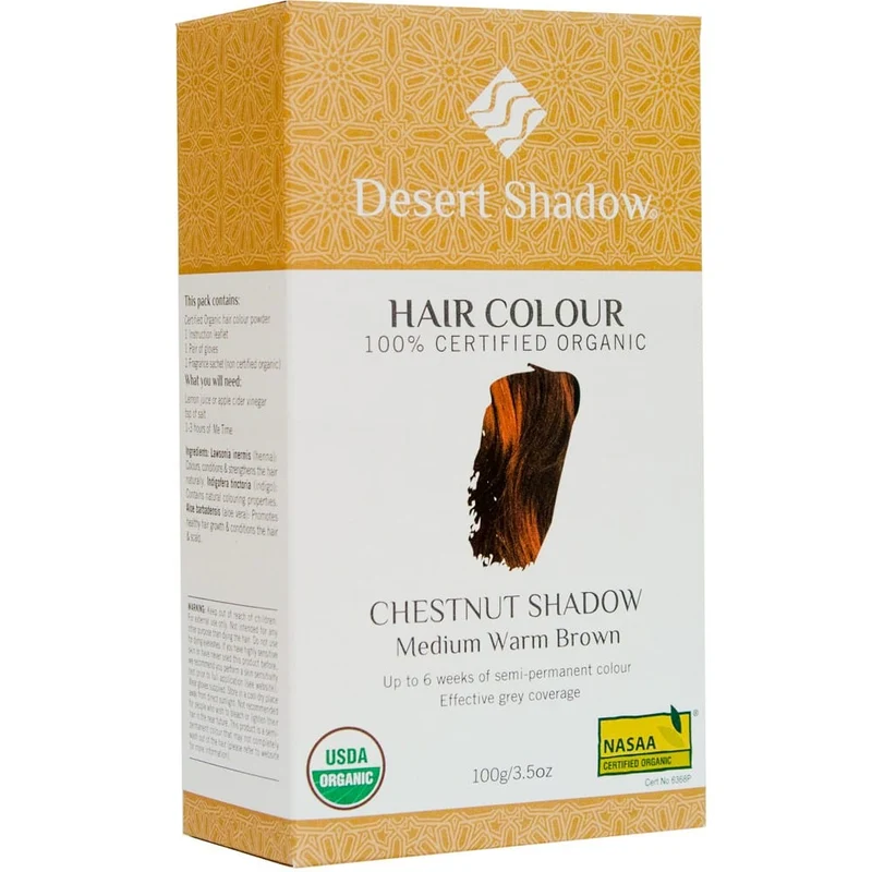 Desert Shadow Organic Hair Colour - Chestnut Shadow 100g