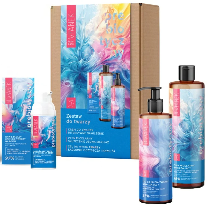 Vianek Set viso lozione micellare 400 ml crema 50 ml gel detergente 300 ml — Set Skincare Viso