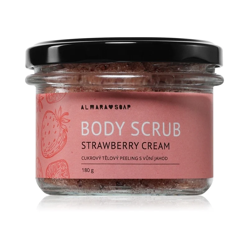 Almara Soap Strawberry Cream 180 g — Scrub Corpo allo Zucchero Anticellulite