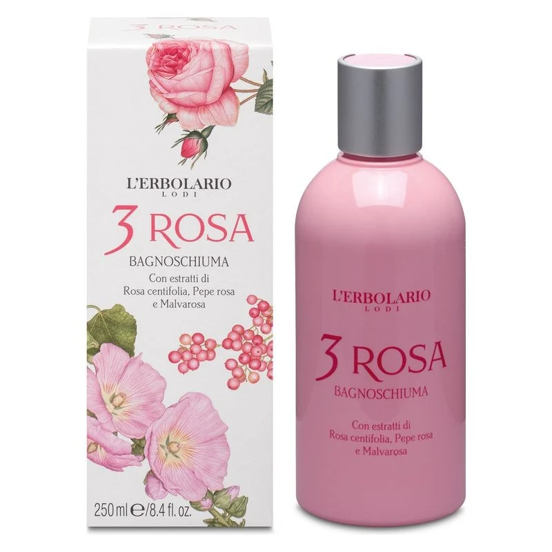 L'erbolario 3 Rosa Bagnoschiuma 250 ml — Gel Doccia